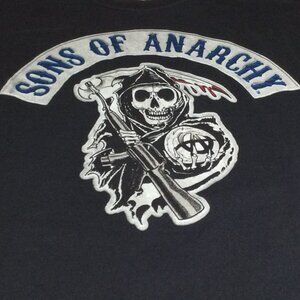 Son of Anarchy Men Black T-Shirt Short Sleeve Size L